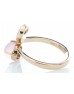 9ct Rose Gold Ladies Dress Diamond And Rose Quartz Ring (0.63) 0.09 Carats