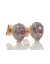 9ct Rose Gold Amethyst Diamond Earring 0.20 Carats