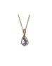 9ct Rose Gold Amethyst And Diamond Pendant 0.11 Carats