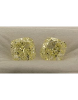 Cushion Cut Diamond 12.03 Carats Natural Fancy Yellow VS1-VS2 IDI
