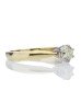 18ct Single Stone Fancy Vivid Yellow Claw Set Diamond Ring 0.56