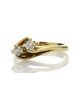 18ct Two Stone Cross Over Claw Set Diamond Ring D SI 0.47 Carats