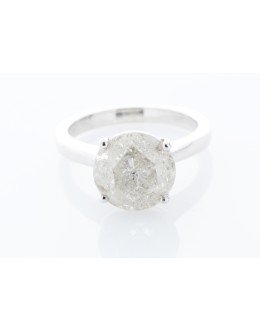 18ct White Gold Single Stone Prong Set Diamond Ring 5.00 Carats