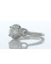 18ct White Gold Single Stone Claw Set With Stone Set Shoulders Diamond Ring (1.05) 1.28 Carats