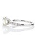 18ct White Gold Single Stone Diamond Ring With Stone Set Shoulders (1.51) 1.97 Carats