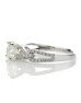 18ct White Gold Single Stone Claw Set With Stone Set Shoulders Diamond Ring (1.03) 1.32 Carats