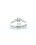 18ct White Gold Three Stone Oval Cut Diamond Ring (0.70) 1.00 Carats