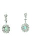 18ct White Gold Diamond And Emerald Drop Earrings (E2.61) 3.74 Carats