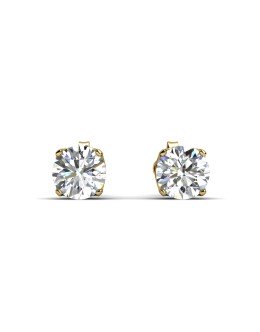 9ct Single Stone Four Claw Set Diamond Earring 0.10 Carats