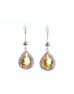 9ct Yellow Gold Citrine Diamond Earring (C2.00) 0.13