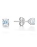 9ct White Gold Four Claw Set Diamond Earring 0.15 Carats