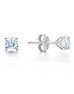 9ct White Gold Four Claw Set Diamond Earring 0.25 Carats
