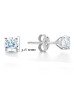 9ct White Gold Four Claw Set Diamond Earring 0.33 Carats